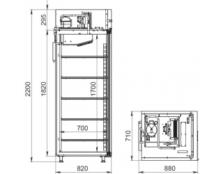 Шкаф фармацевтический холодильный ШХФ-700-НСП