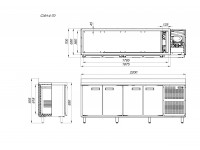Стол холодильный СХН-4-70